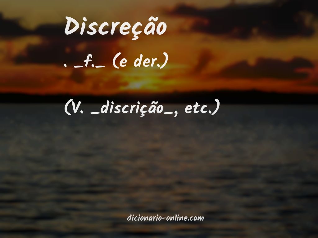 Significado de discreção