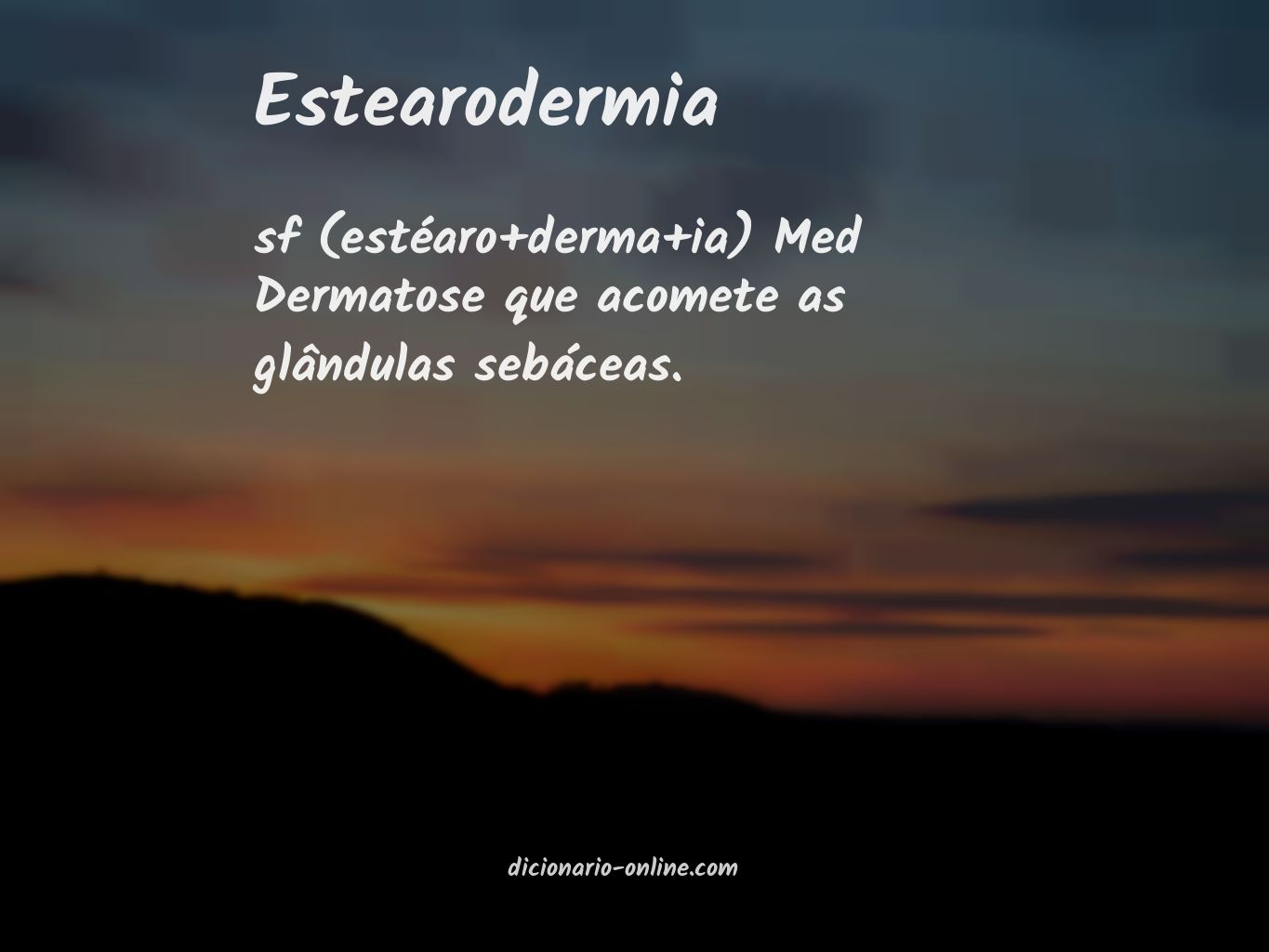 Significado de estearodermia