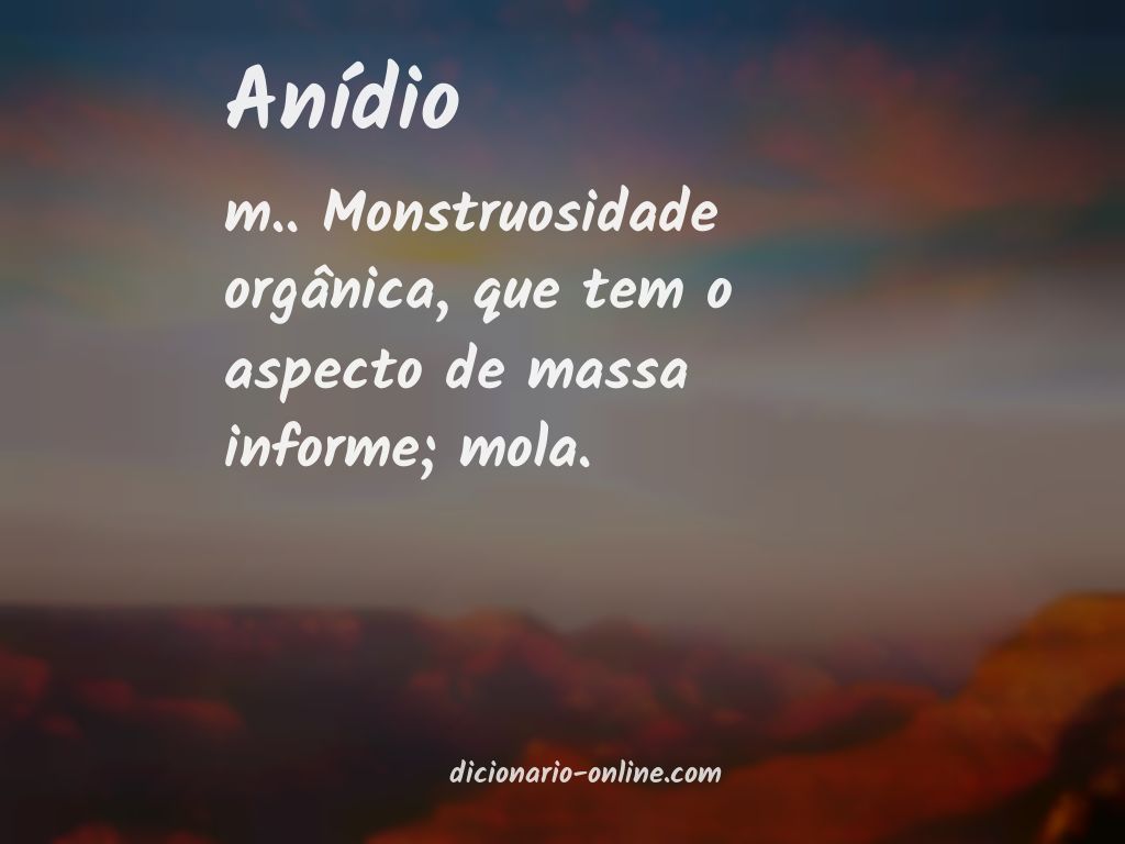 Significado de anídio