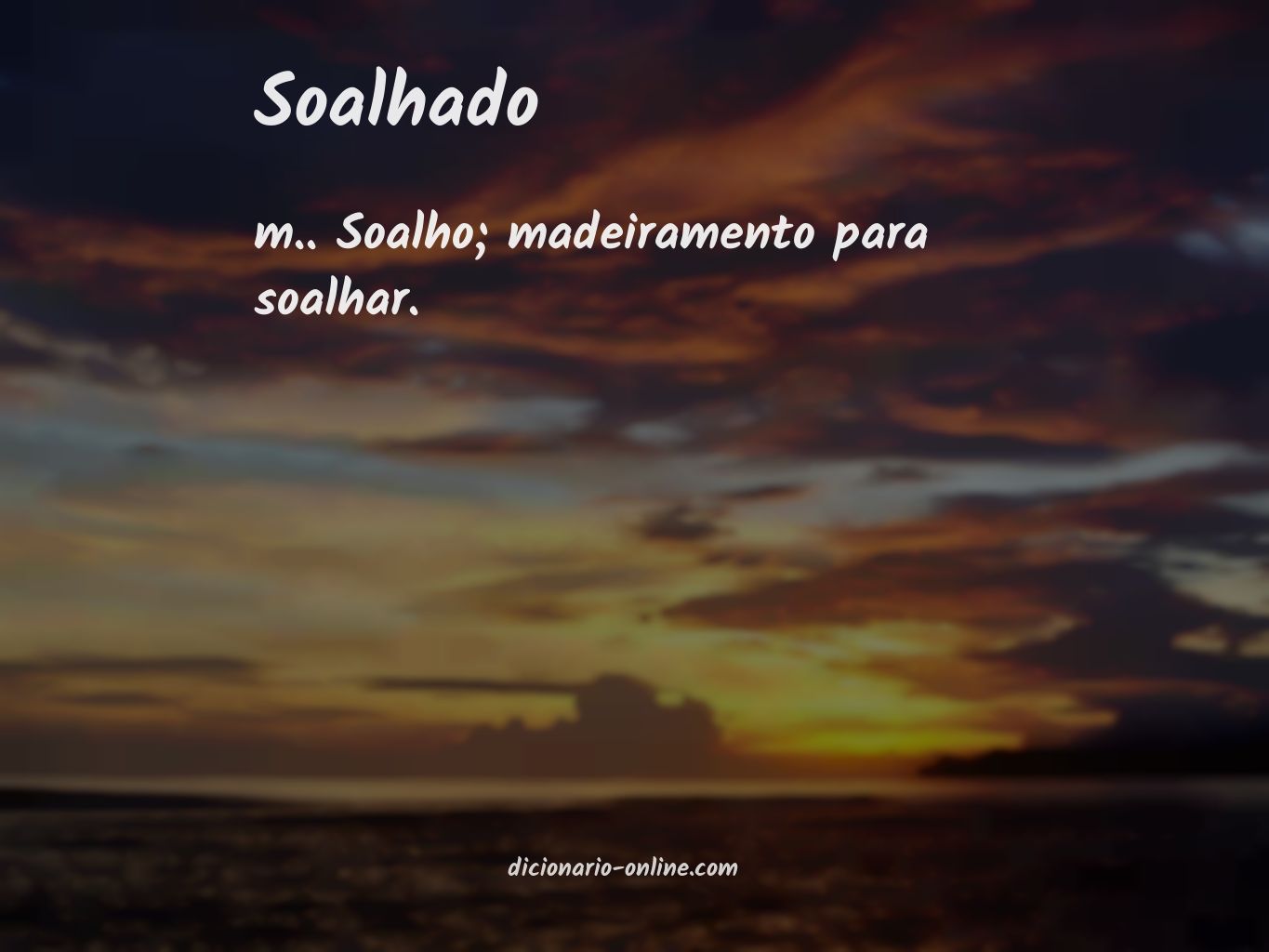 Significado de soalhado