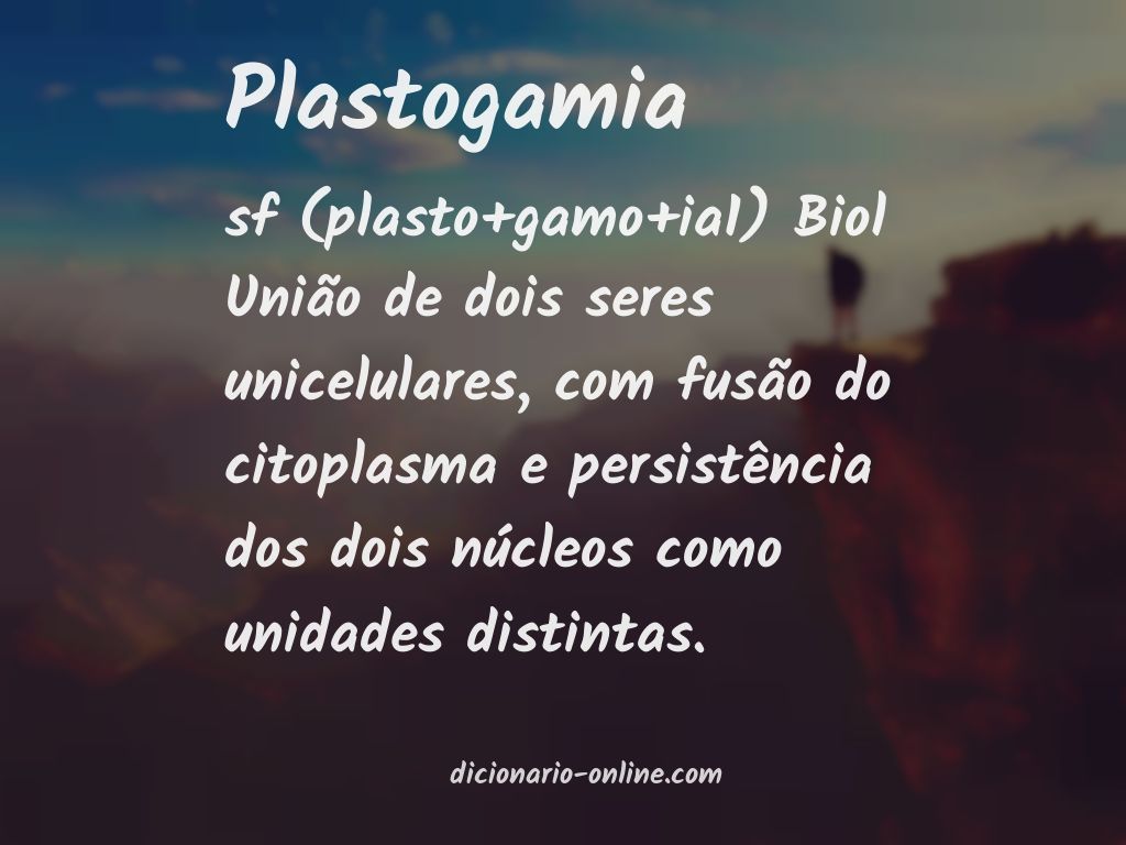Significado de plastogamia