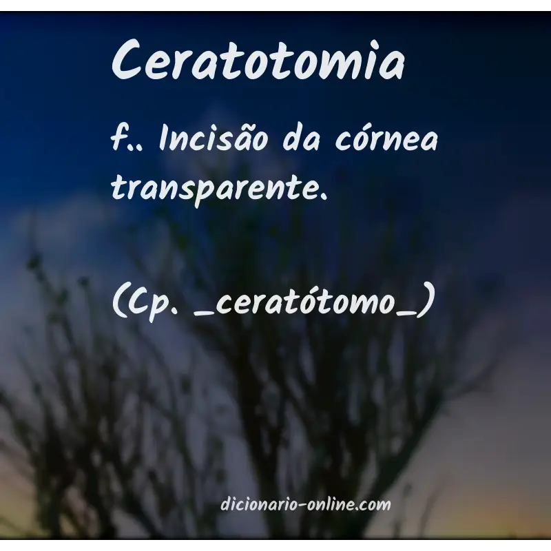 Significado de ceratotomia
