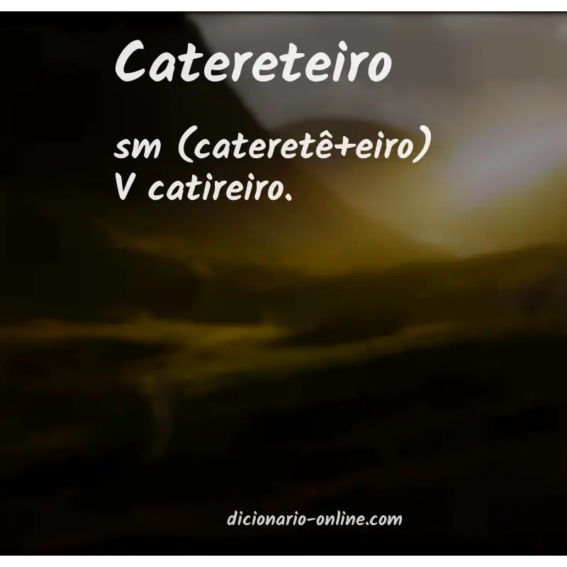 Significado de catereteiro