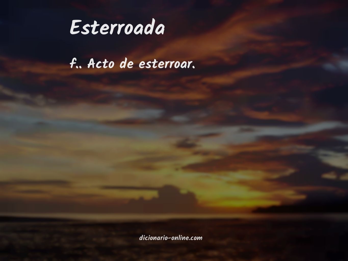 Significado de esterroada