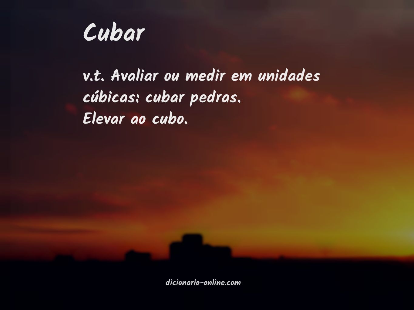 Significado de cubar