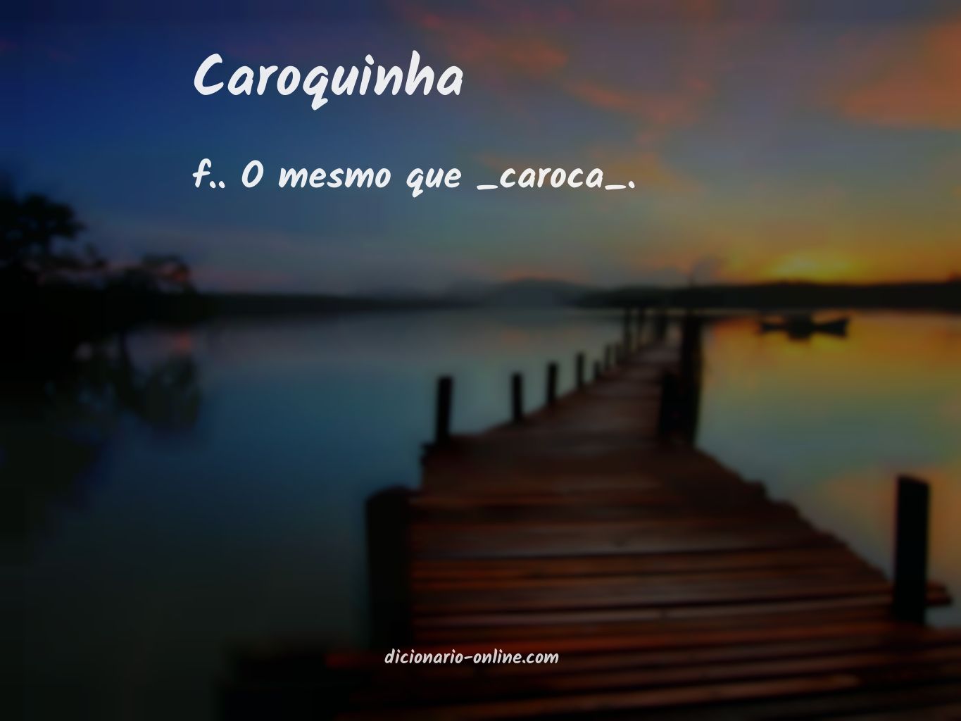 Significado de caroquinha