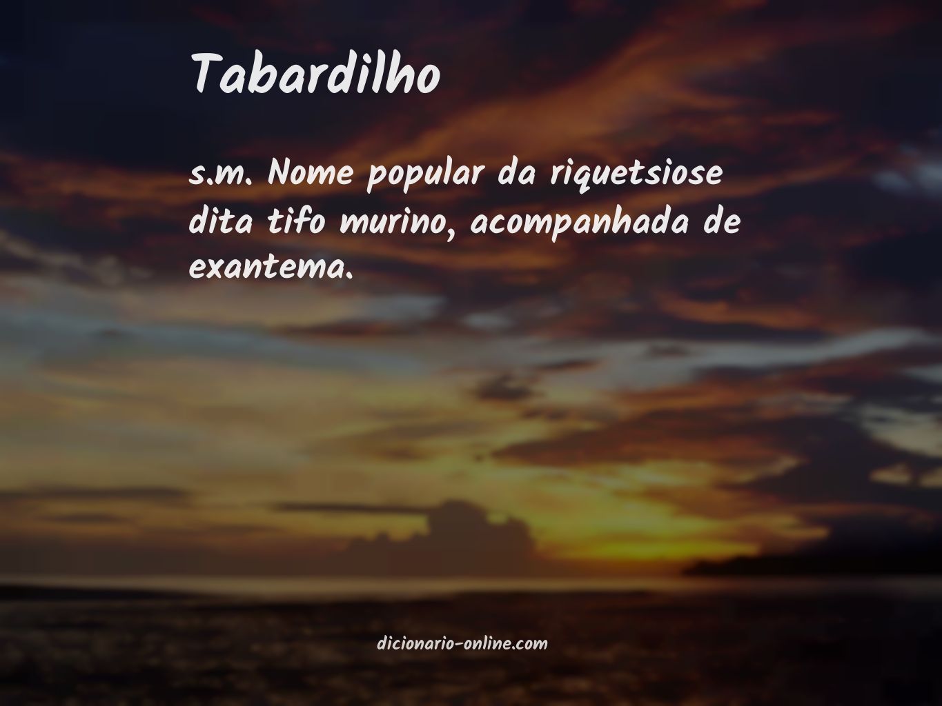 Significado de tabardilho