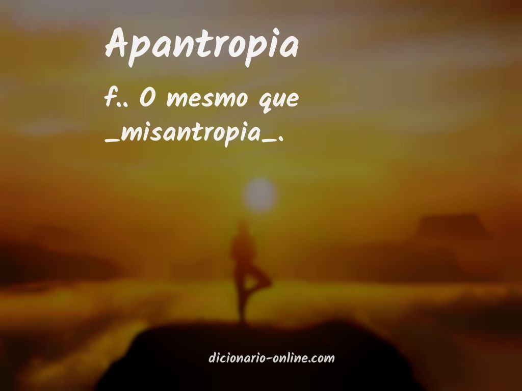 Significado de apantropia