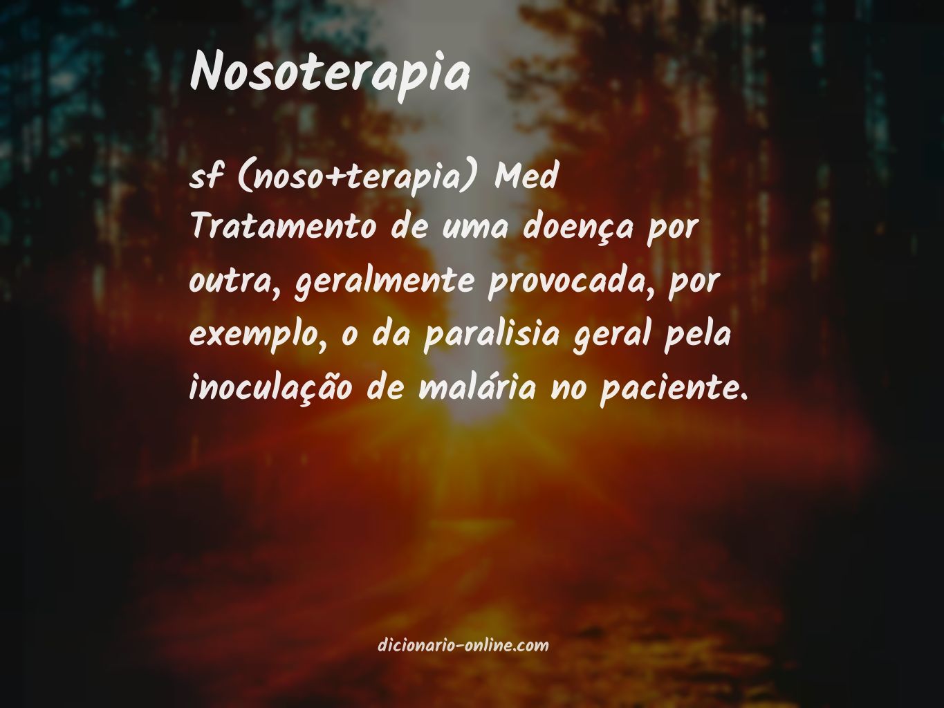 Significado de nosoterapia