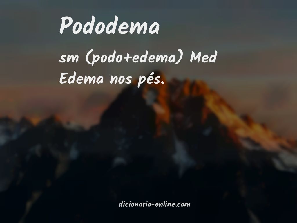 Significado de pododema