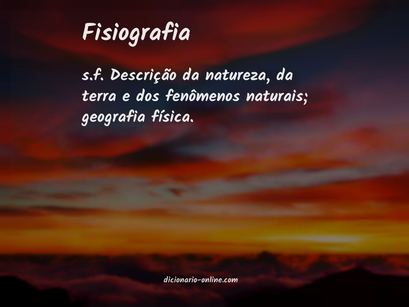 Significado de fisiografia