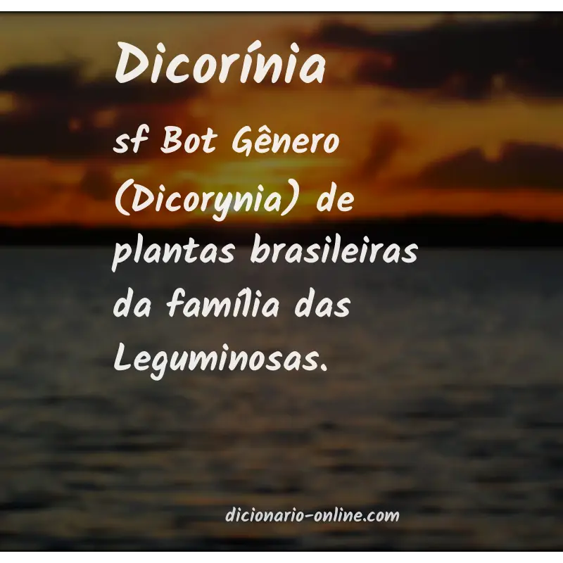 Significado de dicorínia