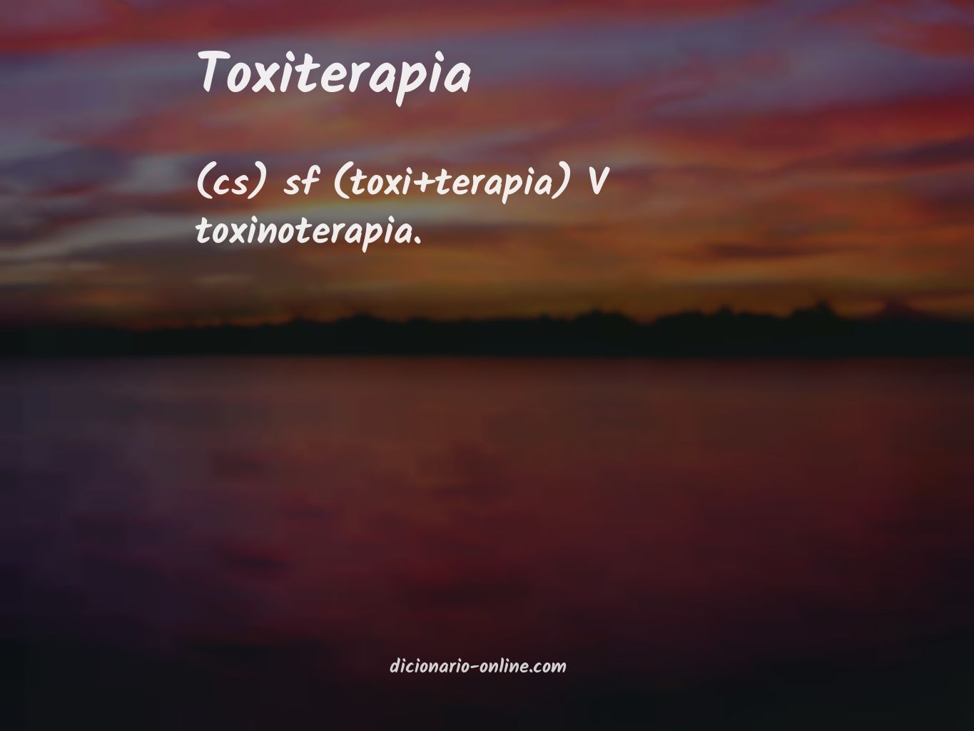 Significado de toxiterapia
