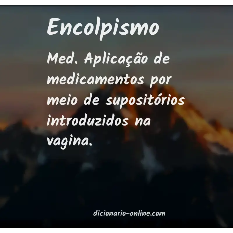 Significado de encolpismo