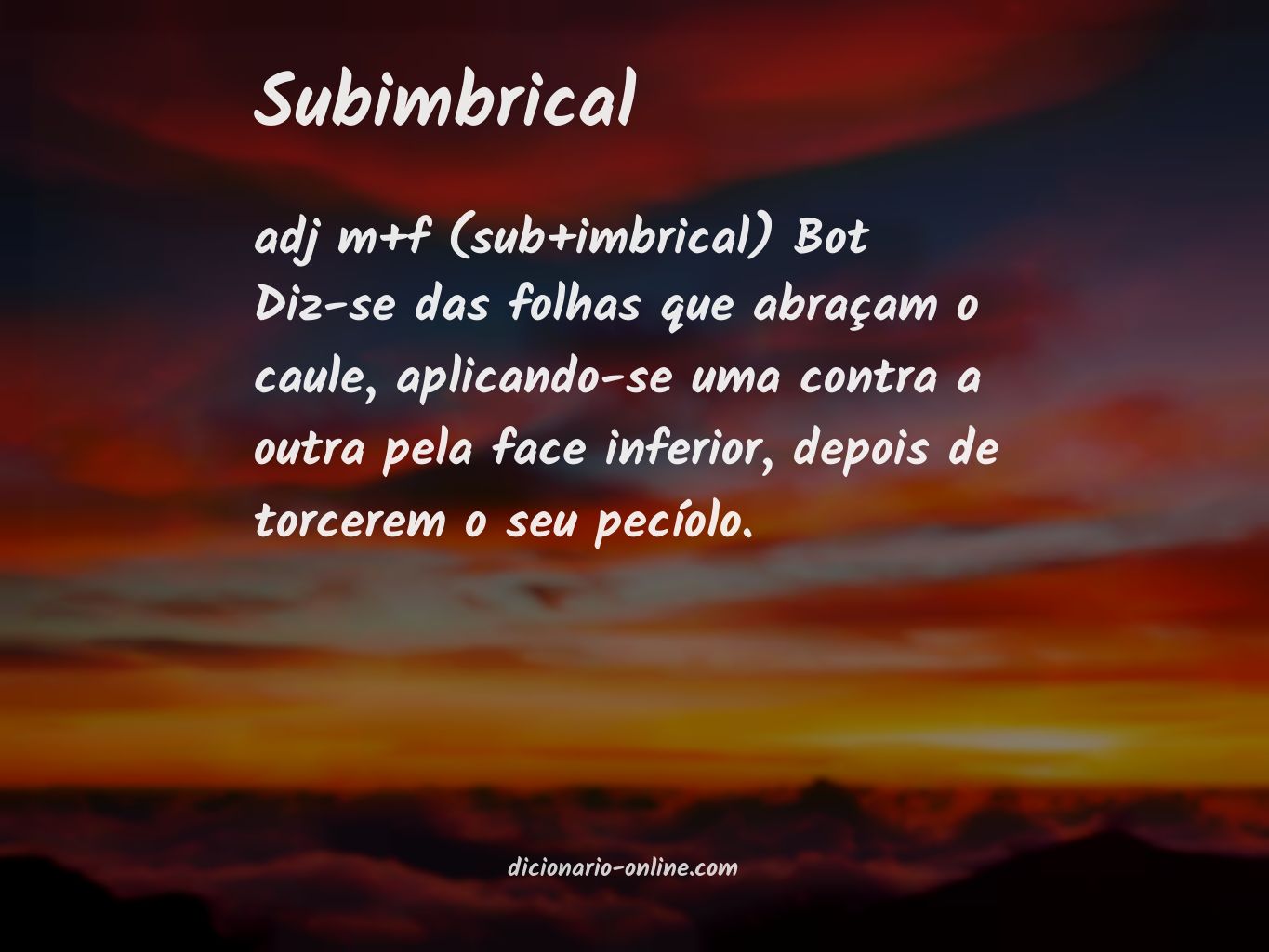 Significado de subimbrical