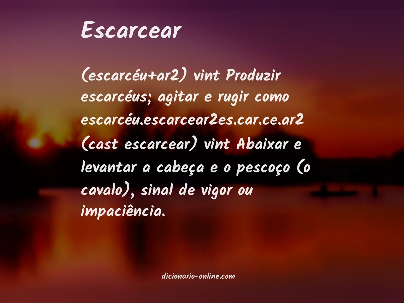 Significado de escarcear