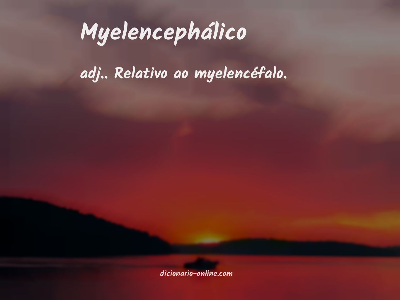 Significado de myelencephálico