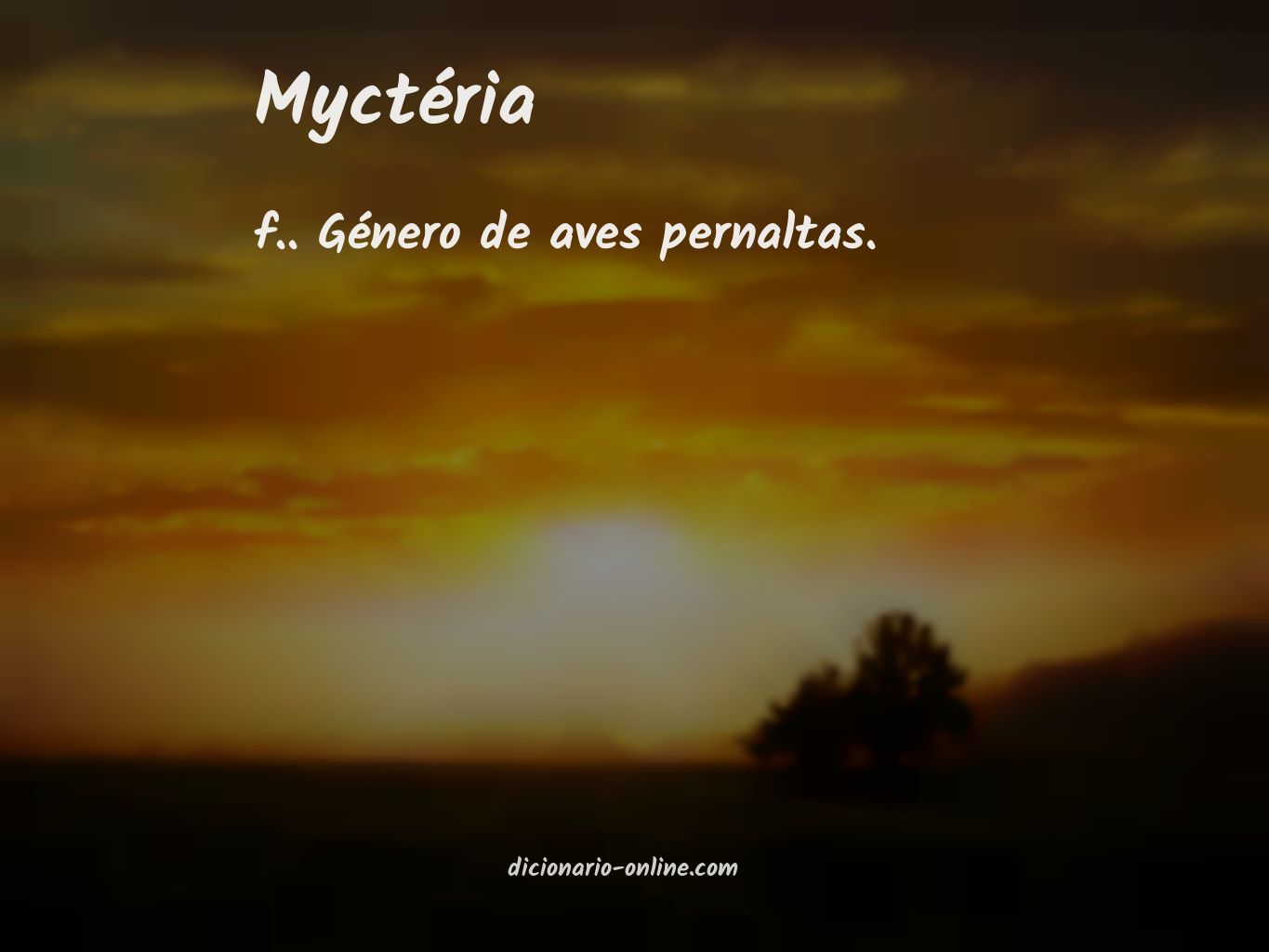 Significado de myctéria