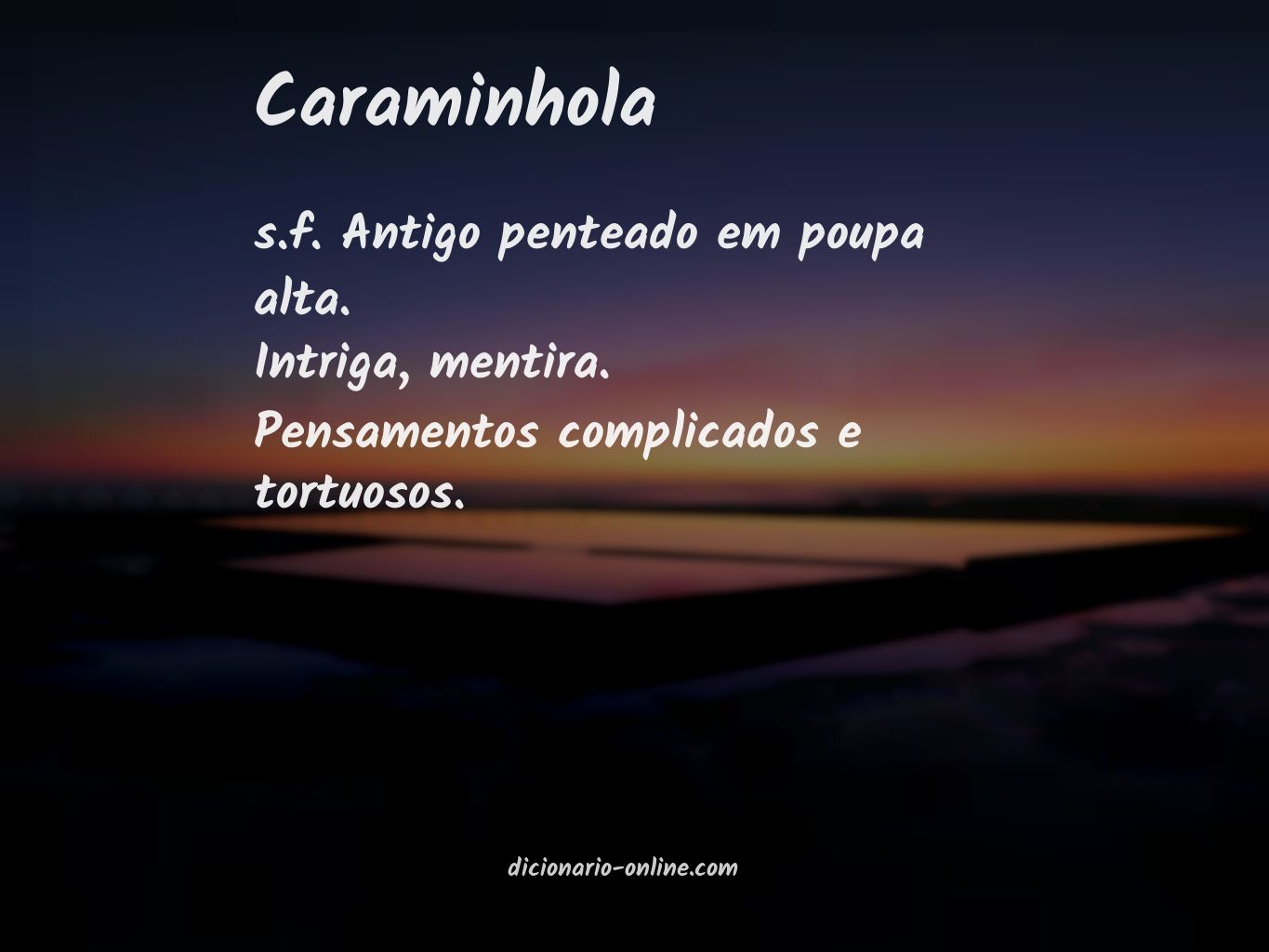 Significado de caraminhola