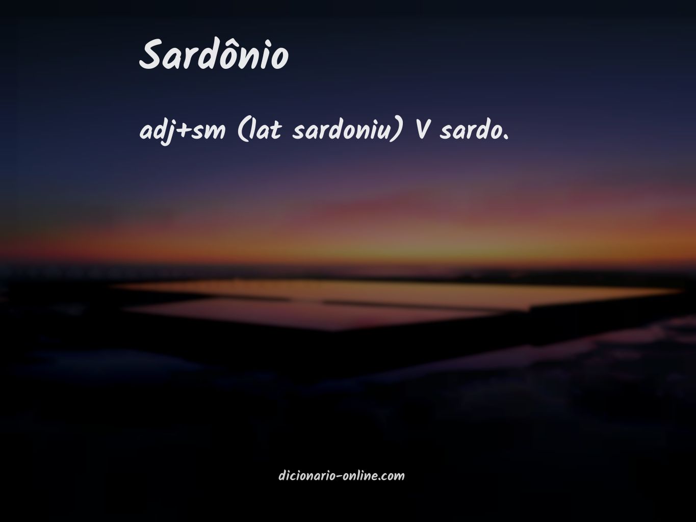 Significado de sardônio