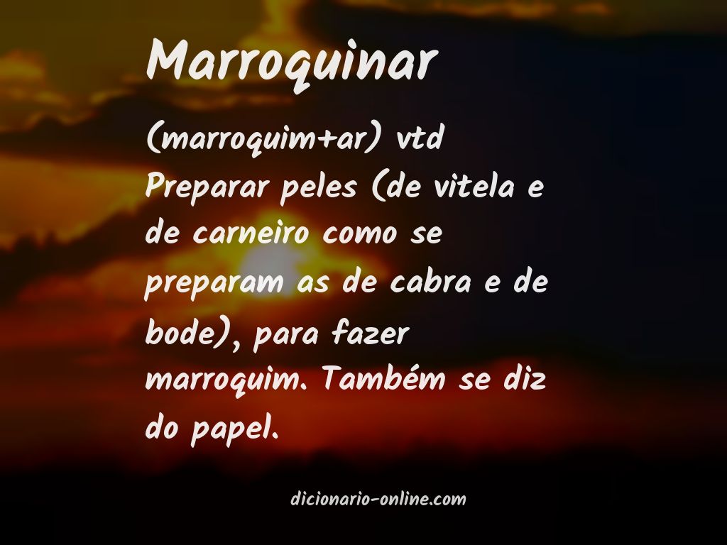 Significado de marroquinar