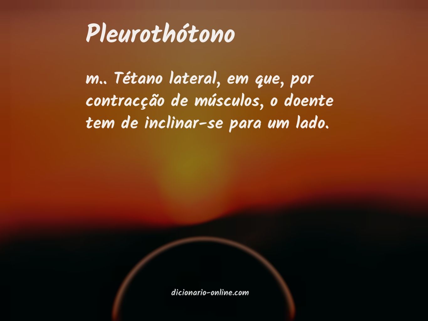 Significado de pleurothótono