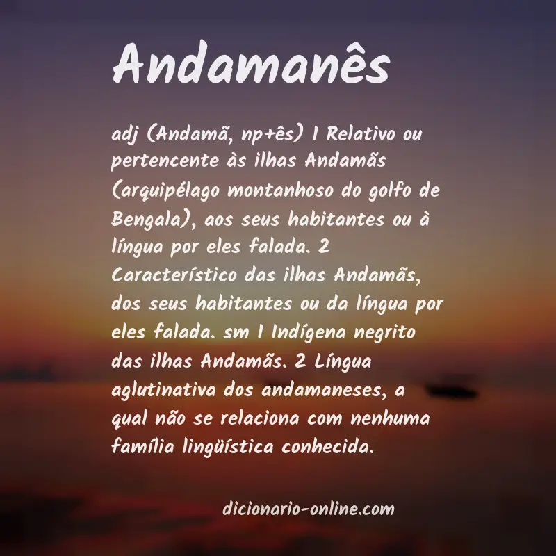 Significado de andamanês