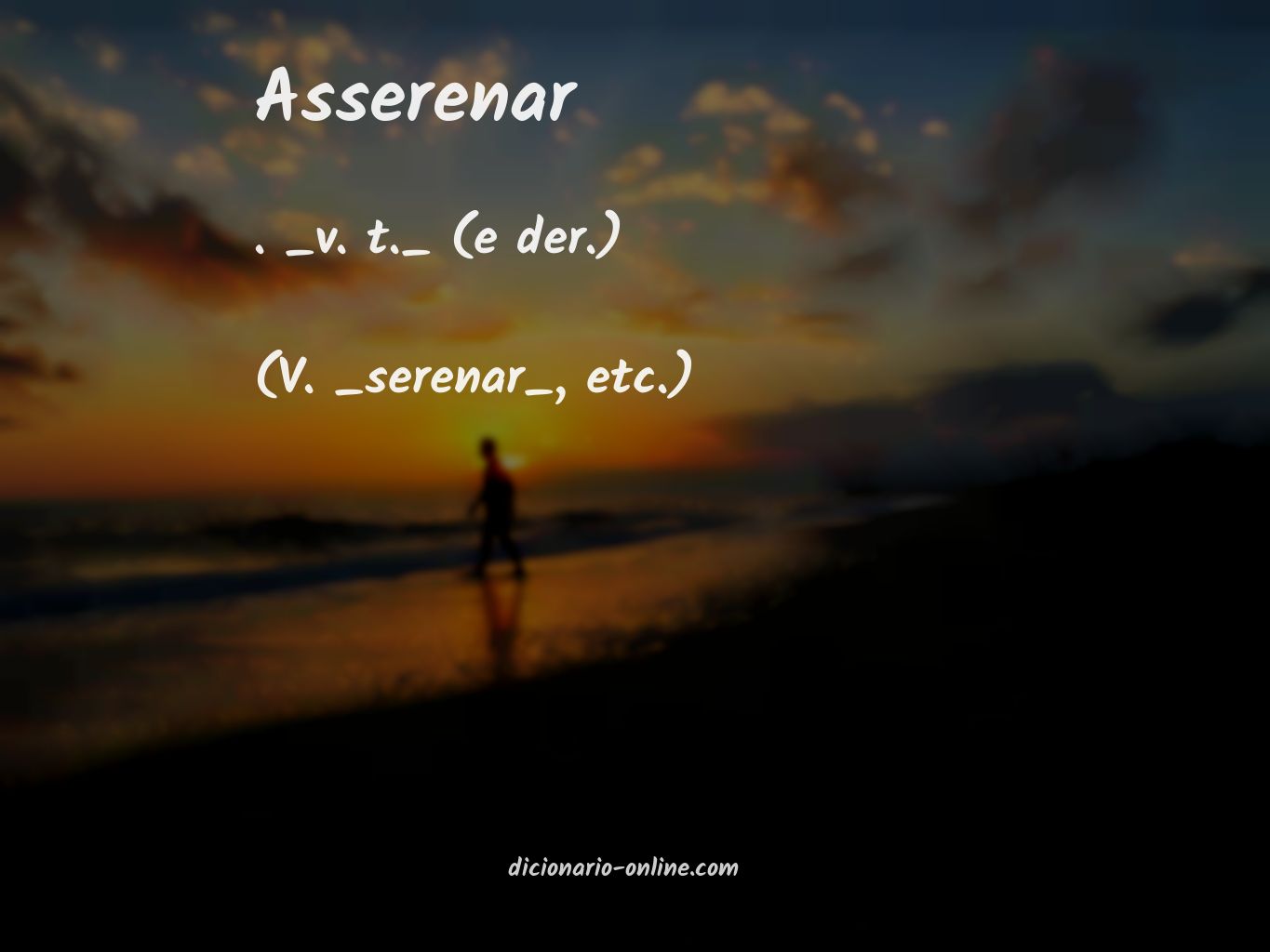 Significado de asserenar