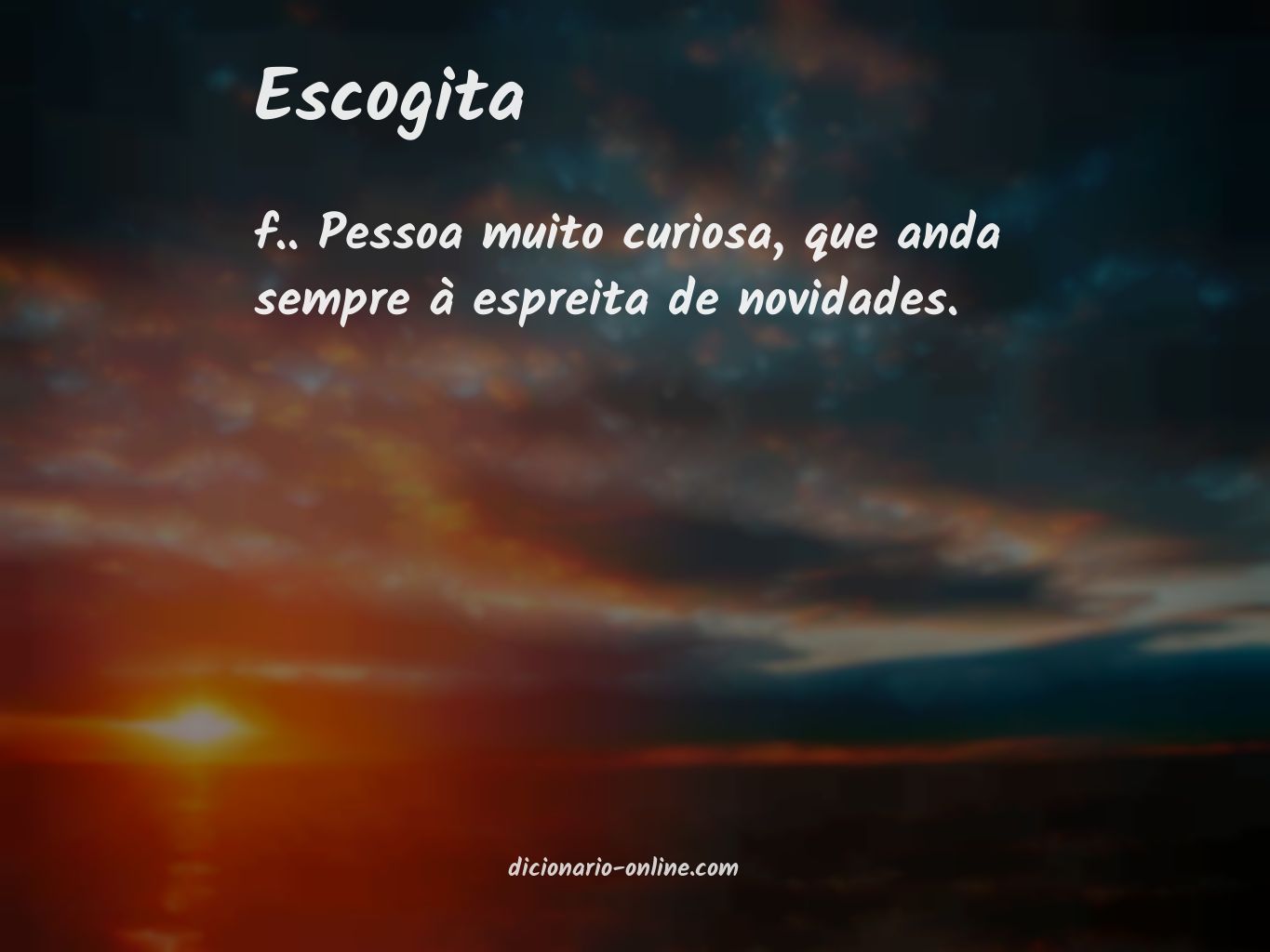 Significado de escogita