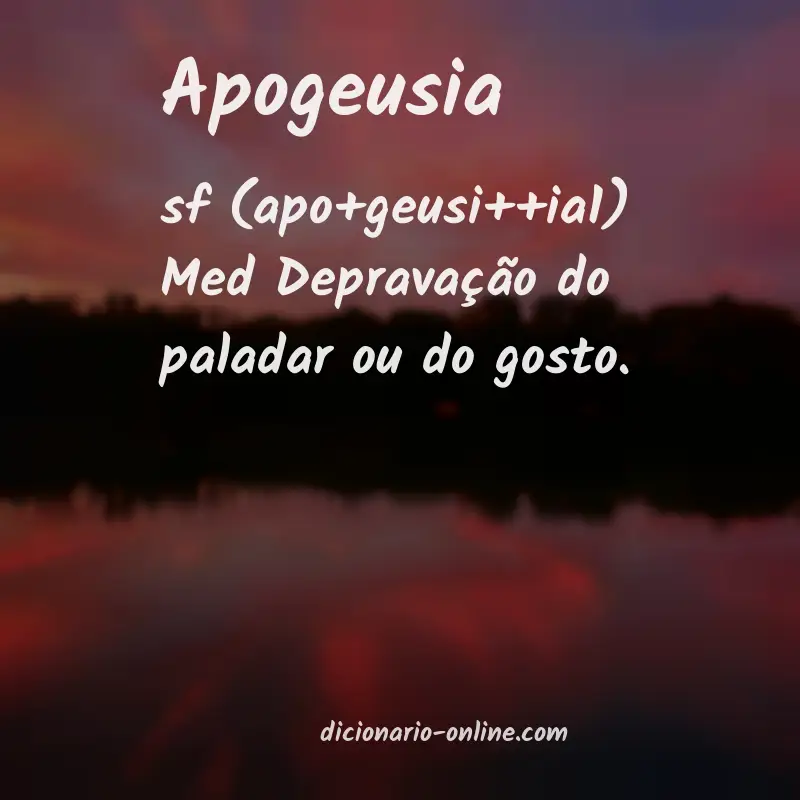 Significado de apogeusia