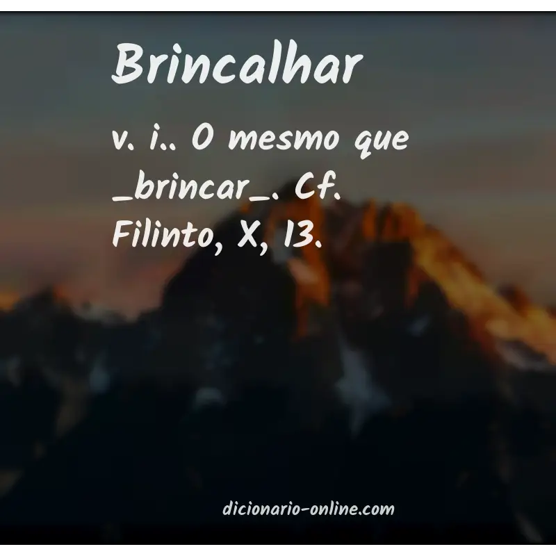 Significado de brincalhar