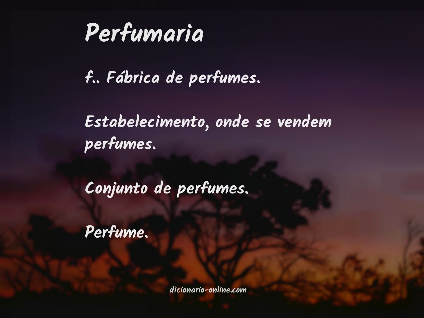 Significado de perfumaria