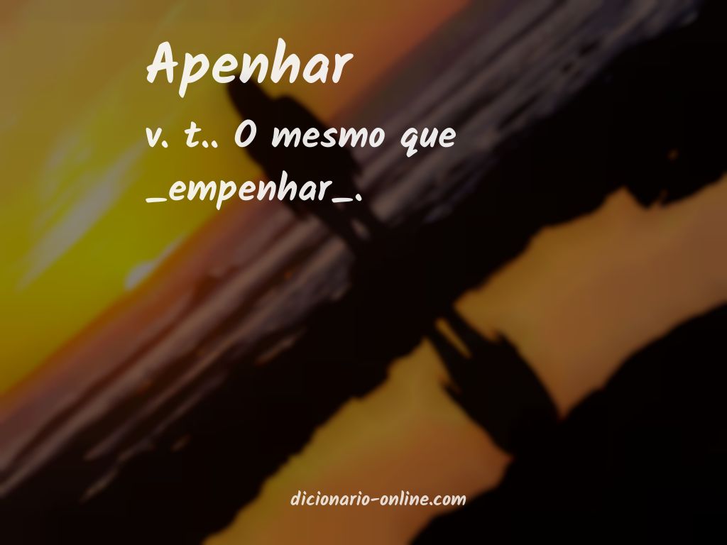 Significado de apenhar