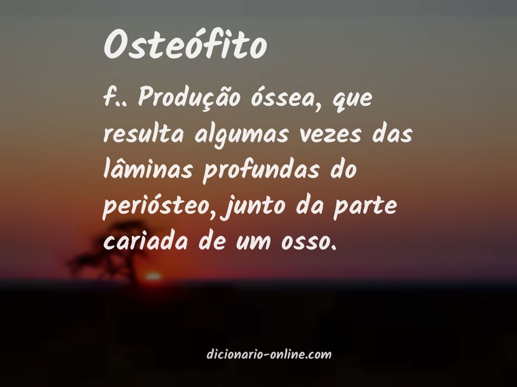 Significado de osteófito