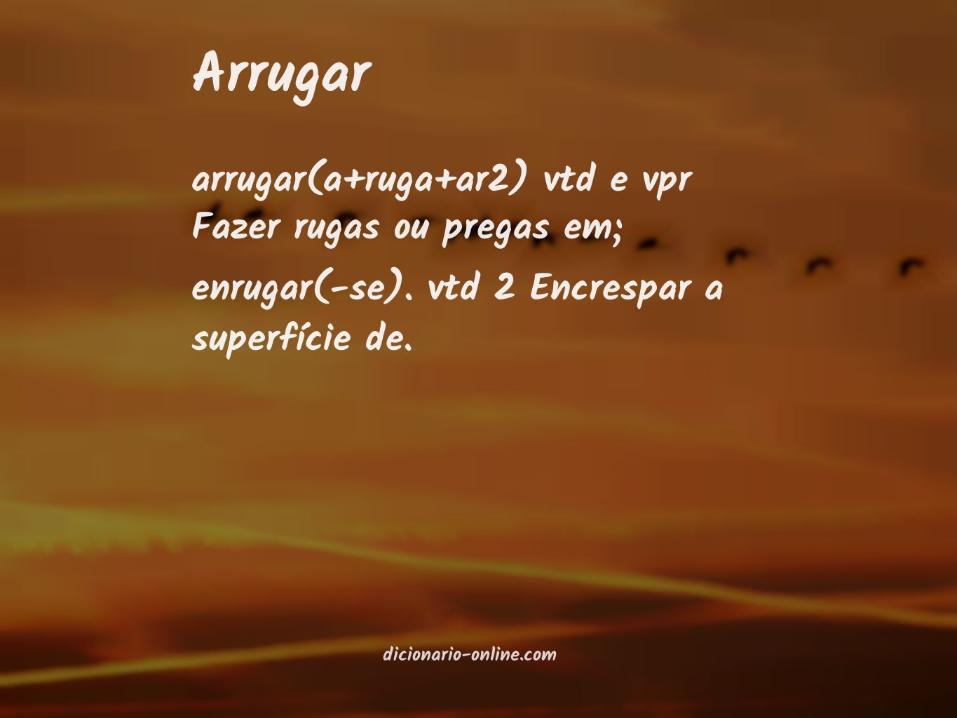 Significado de arrugar