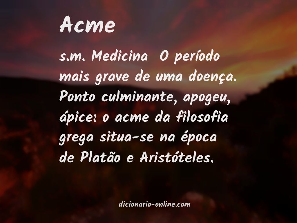 Significado de acme