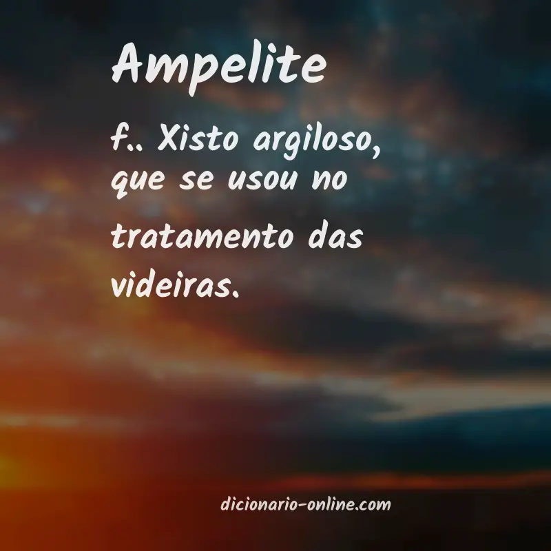 Significado de ampelite
