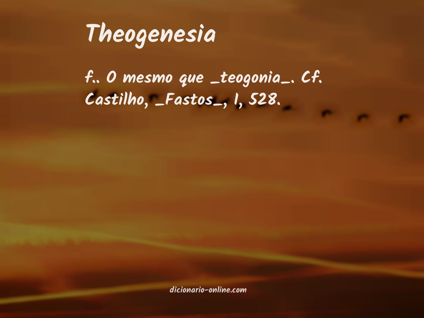 Significado de theogenesia