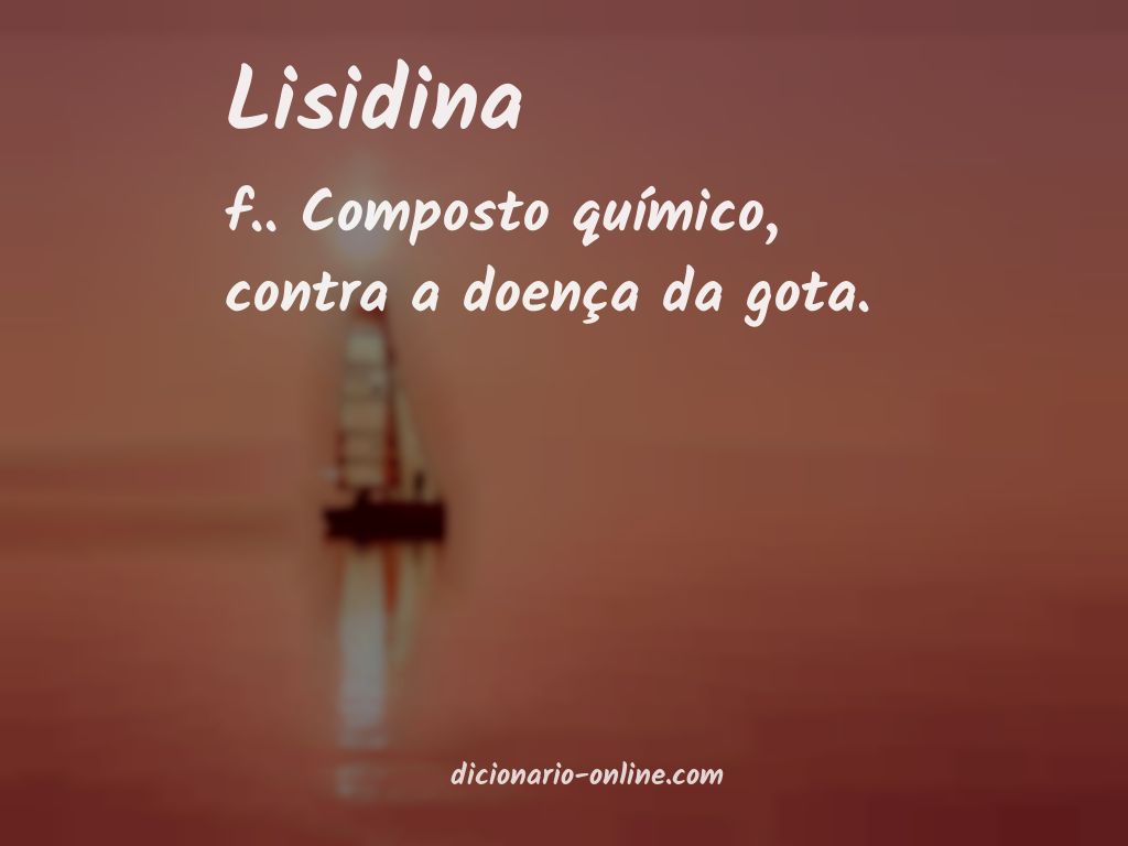 Significado de lisidina