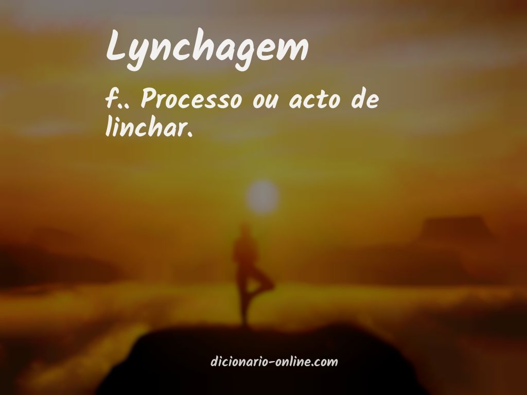 Significado de lynchagem