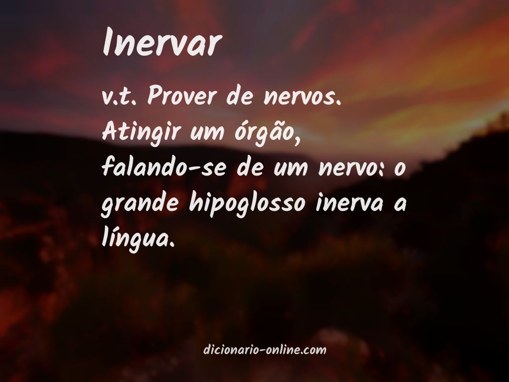 Significado de inervar