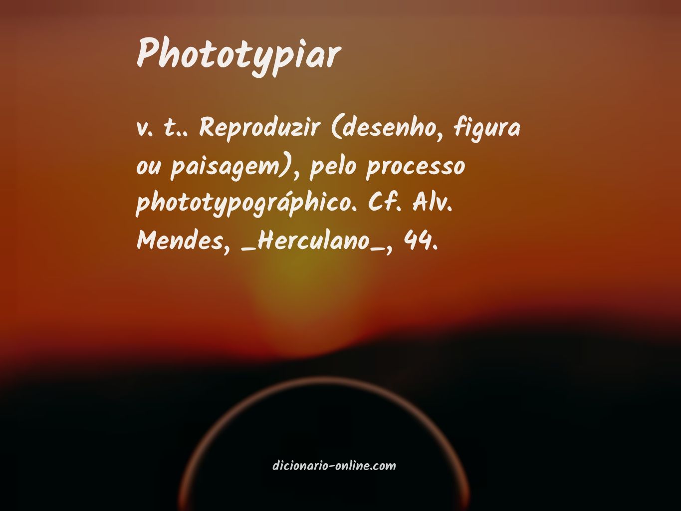 Significado de phototypiar