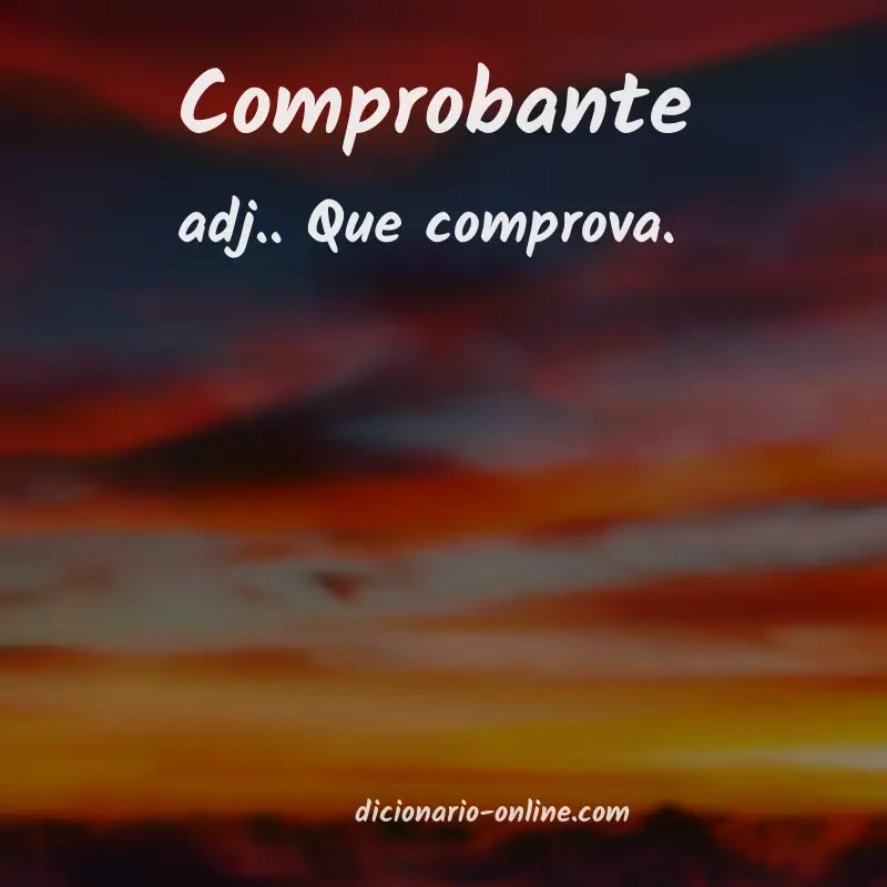 Significado de comprobante