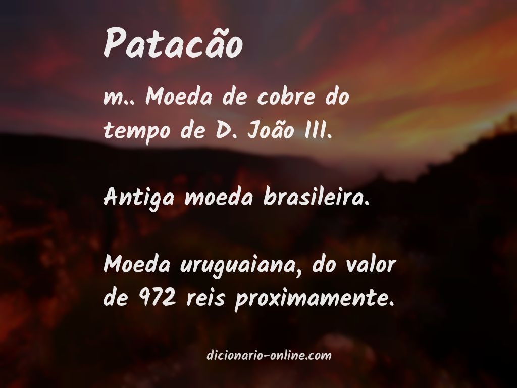 Significado de patacão