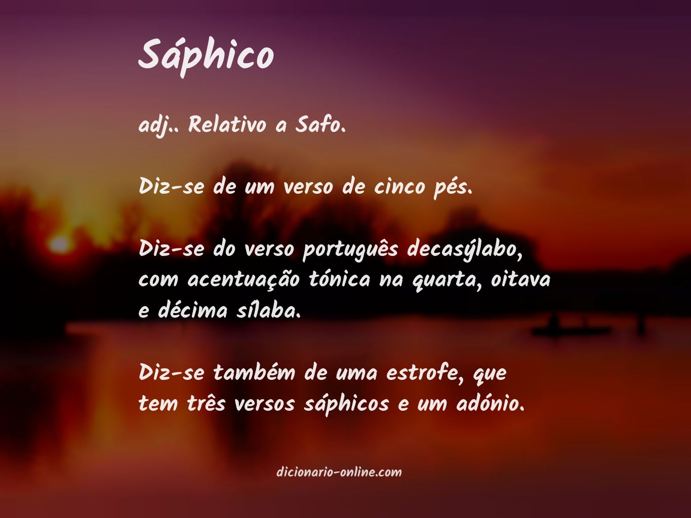 Significado de sáphico