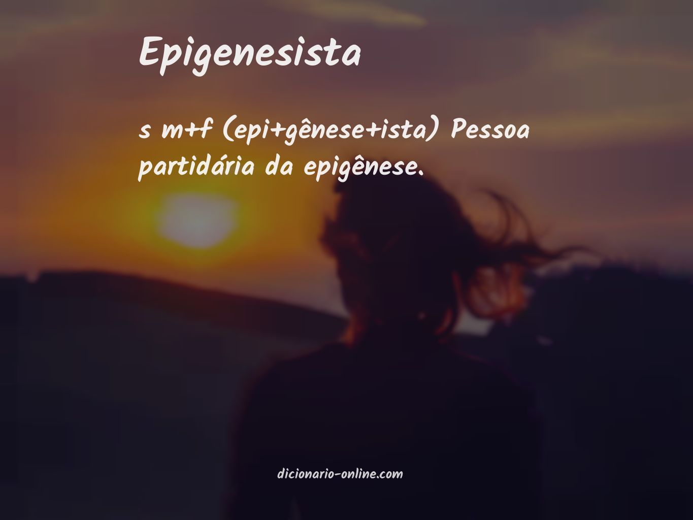 Significado de epigenesista