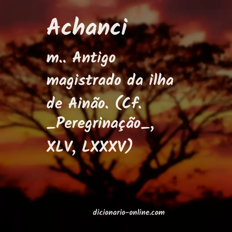 Significado de achanci