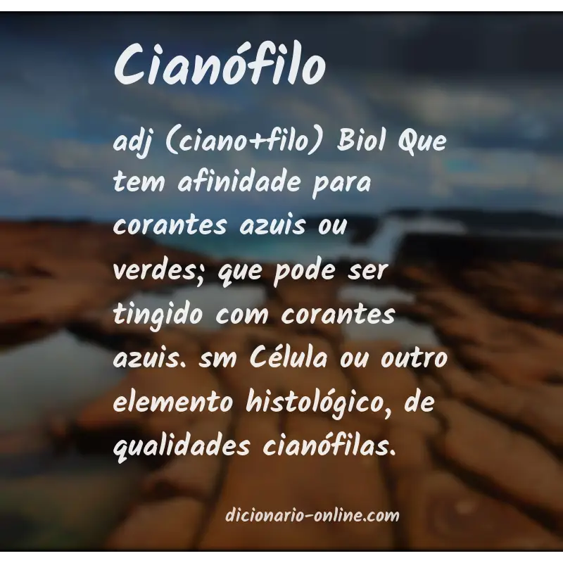 Significado de cianófilo