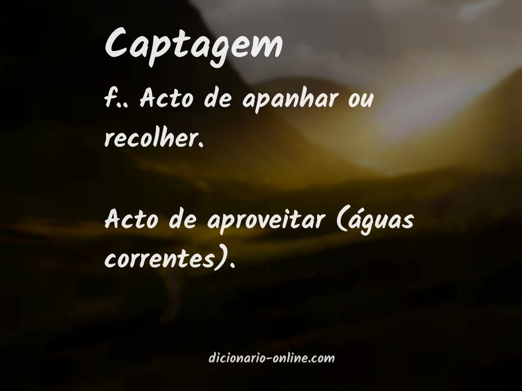 Significado de captagem