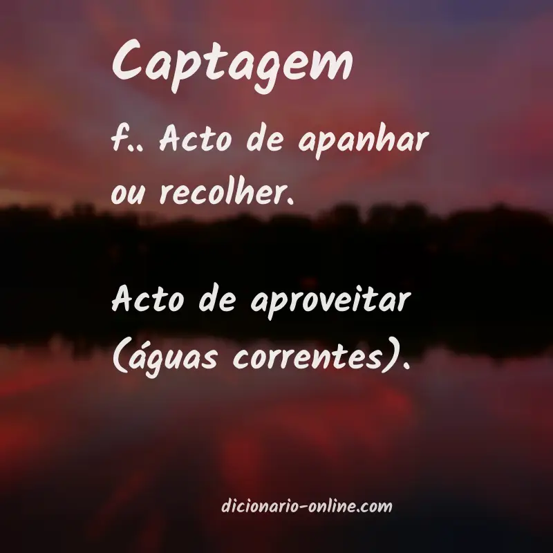 Significado de captagem
